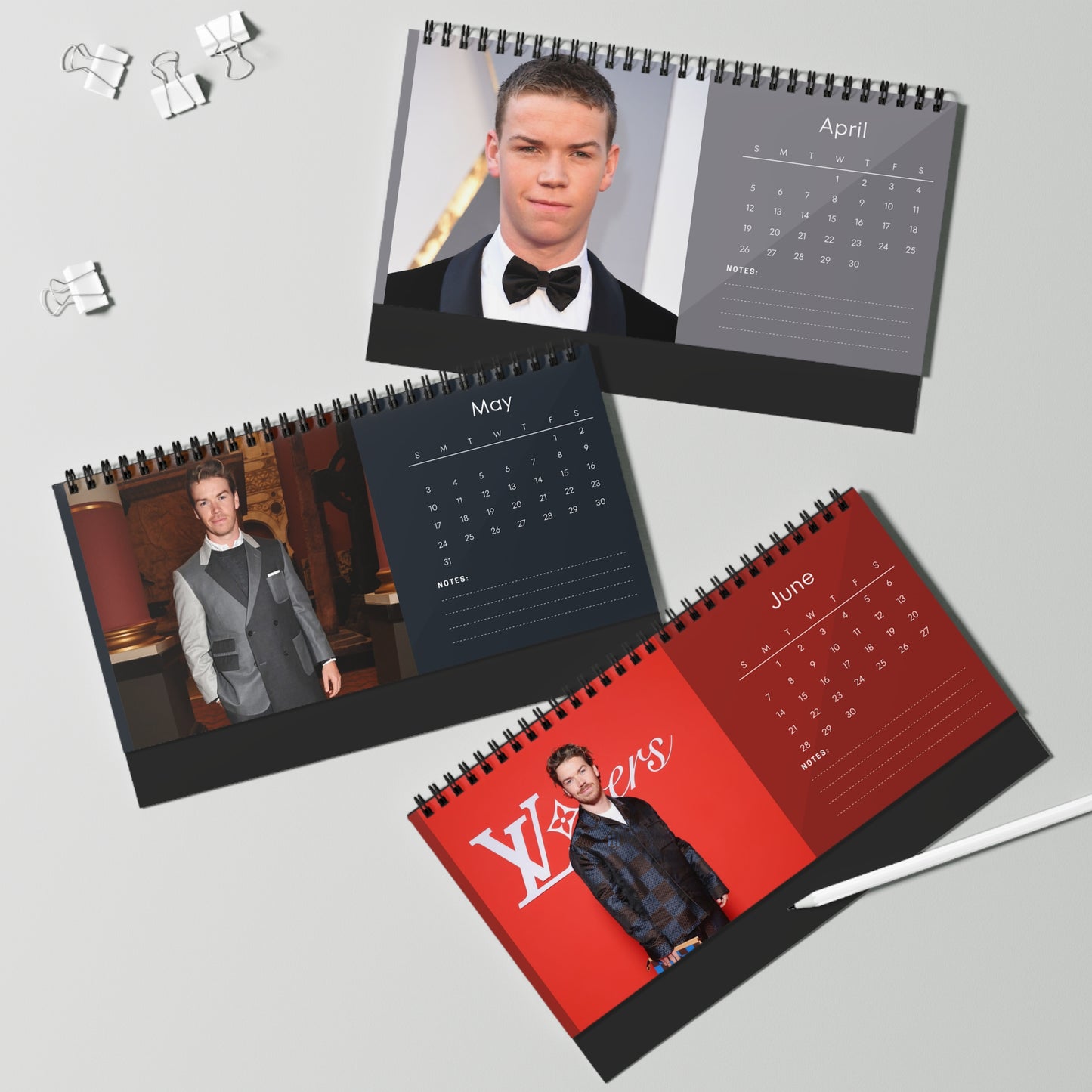 Will Poulter 2026 Desk Calendar |  Star Calendar | Actor Gift for Fans