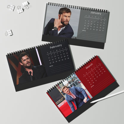 Chris Hemsworth 2026 Desk Calendar |  Celebrity Gift | Office Decor