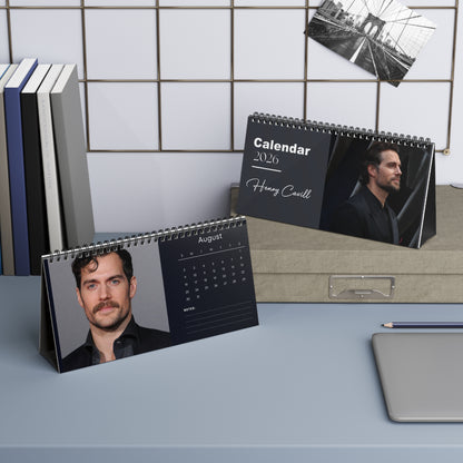 Henry Cavill 2026 Desk Calendar | Celebrity Photo Calendar | Star Gift | Desk Décor for Fans