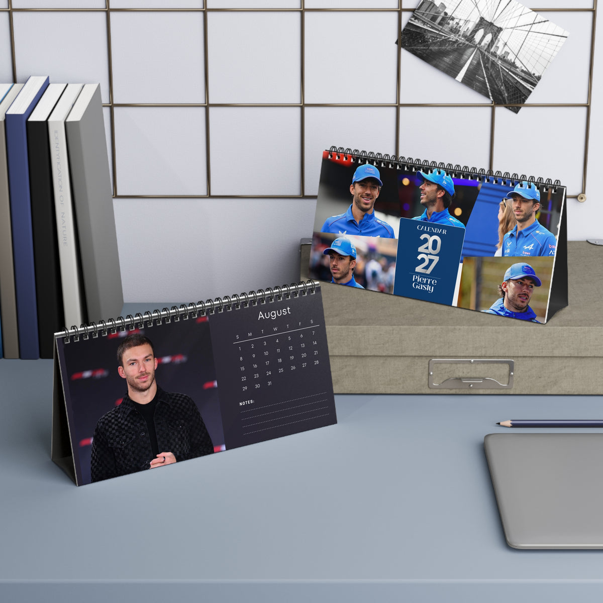 Pierre Gasly 2027 Desk Calendar Vol 2 | Spiral Bound Photo Calendar | Fan Gift