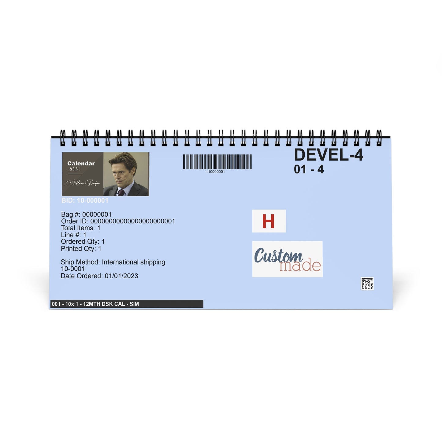Willem Dafoe 2026 Desk Calendar | Hollywood Legend | Actor Gift for Movie Fans