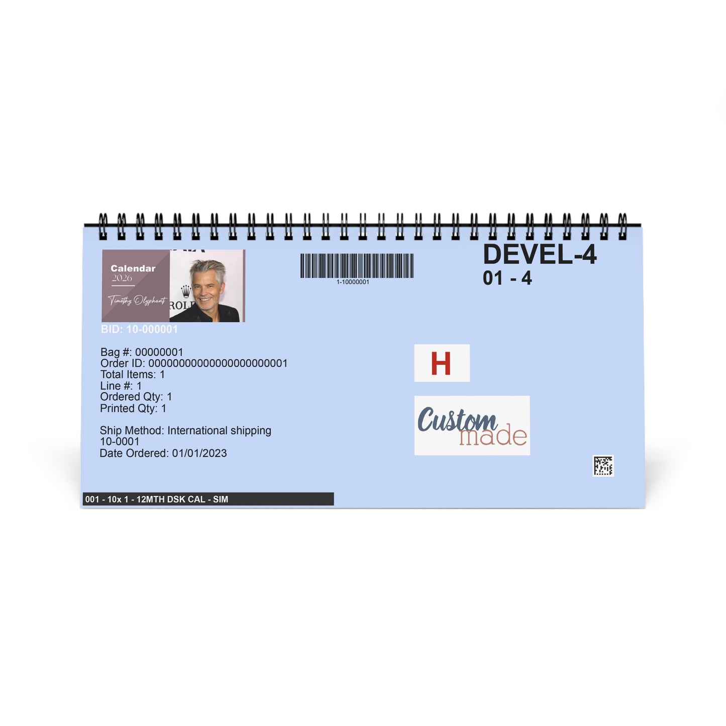 Timothy Olyphant 2026 Desk Calendar | Star Photo Calendar | Western TV Actor Gift