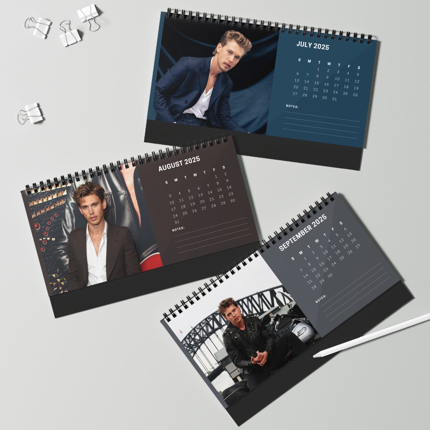 Austin Butler 2025 Desk Calendar | Austin Butler Calendar | Fan Gift