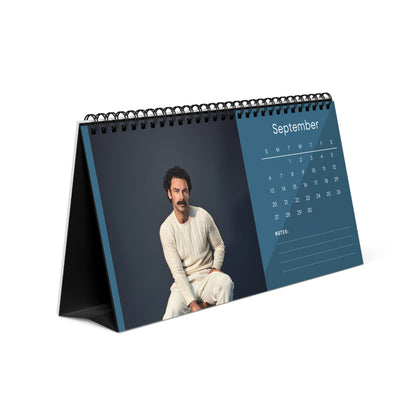 Aidan Turner 2026 Desk Calendar | Celebrity Spiral Bound Photo Calendar | Fan Collectible Gift | Stylish Desk & Office Décor