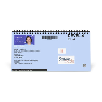 Tom Hiddleston 2026 Desk Calendar | Premium Spiral Bound Celebrity Photo Calendar | High-Quality Fan Gift & Desk Décor