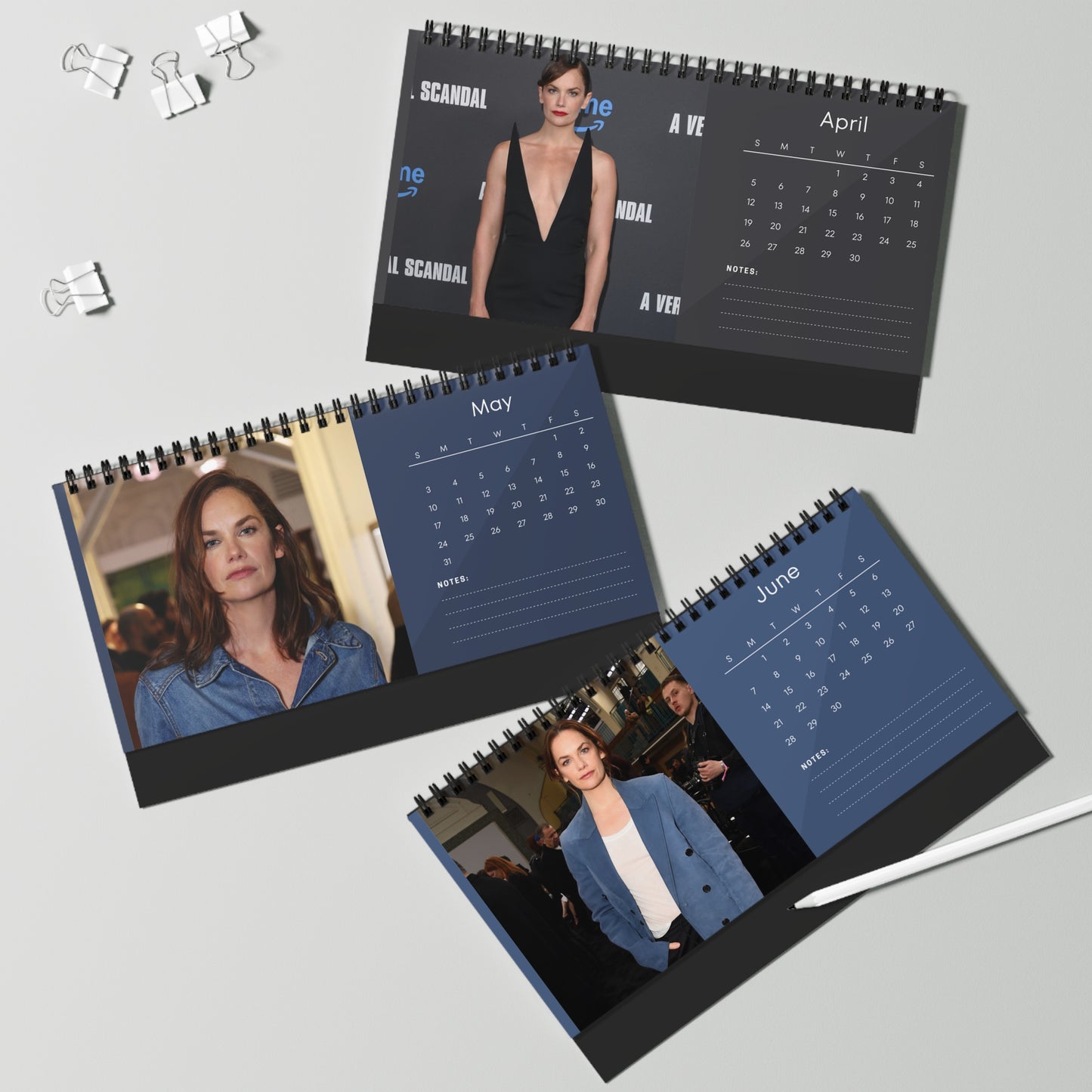 Ruth Wilson 2026 Desk Calendar | Elegant Celebrity Photo Calendar | Premium Fan Gift for Desk or Office