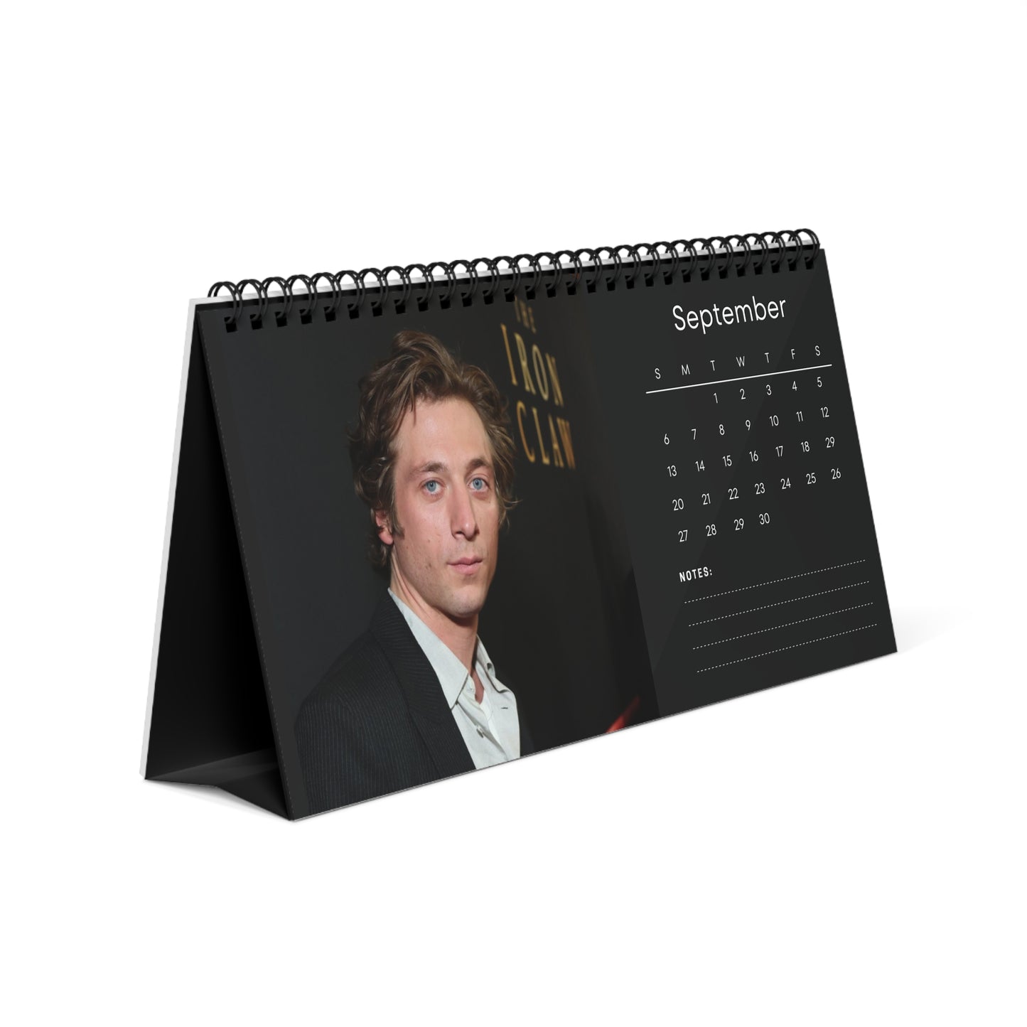 Jeremy Allen White 2026 Desk Calendar | Premium Spiral Bound Celebrity Photo Calendar | Collectible Fan Gift | Stylish Desk & Office Décor