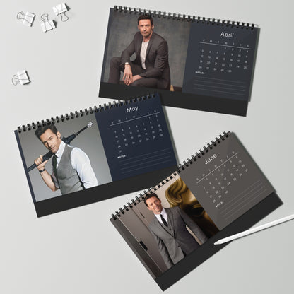 Hugh Jackman 2026 Vol 2 Desk Calendar | Celebrity Photo Calendar | Star Gift | Desk Décor