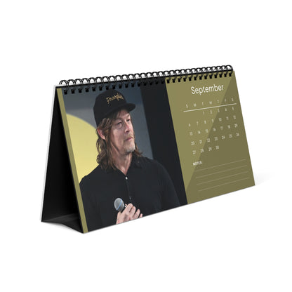 Norman Reedus 2026 Desk Calendar |  Premium Spiral Bound Celebrity Photo Calendar | High-Quality Fan Gift & Desk Décor