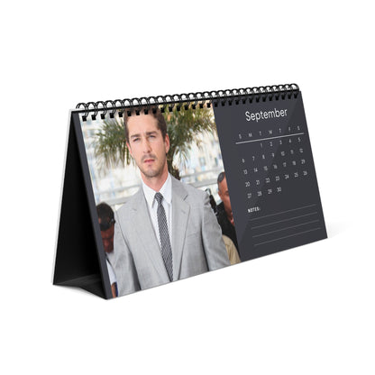 Shia LaBeouf 2026 Desk Calendar | Premium Spiral Bound Celebrity Photo Calendar | High-Quality Fan Gift & Desk Décor