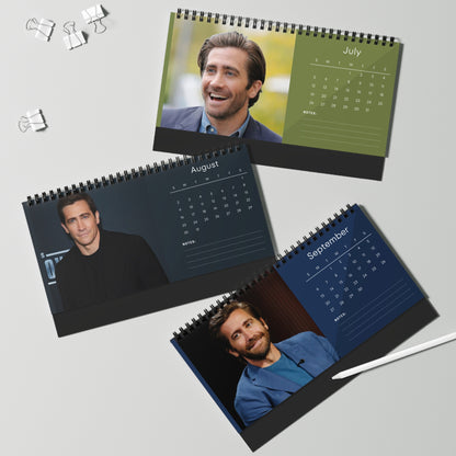 Jake Gyllenhaal 2026 Desk Calendar | Premium Spiral Bound Celebrity Photo Calendar | High-Quality Fan Gift & Desk Décor