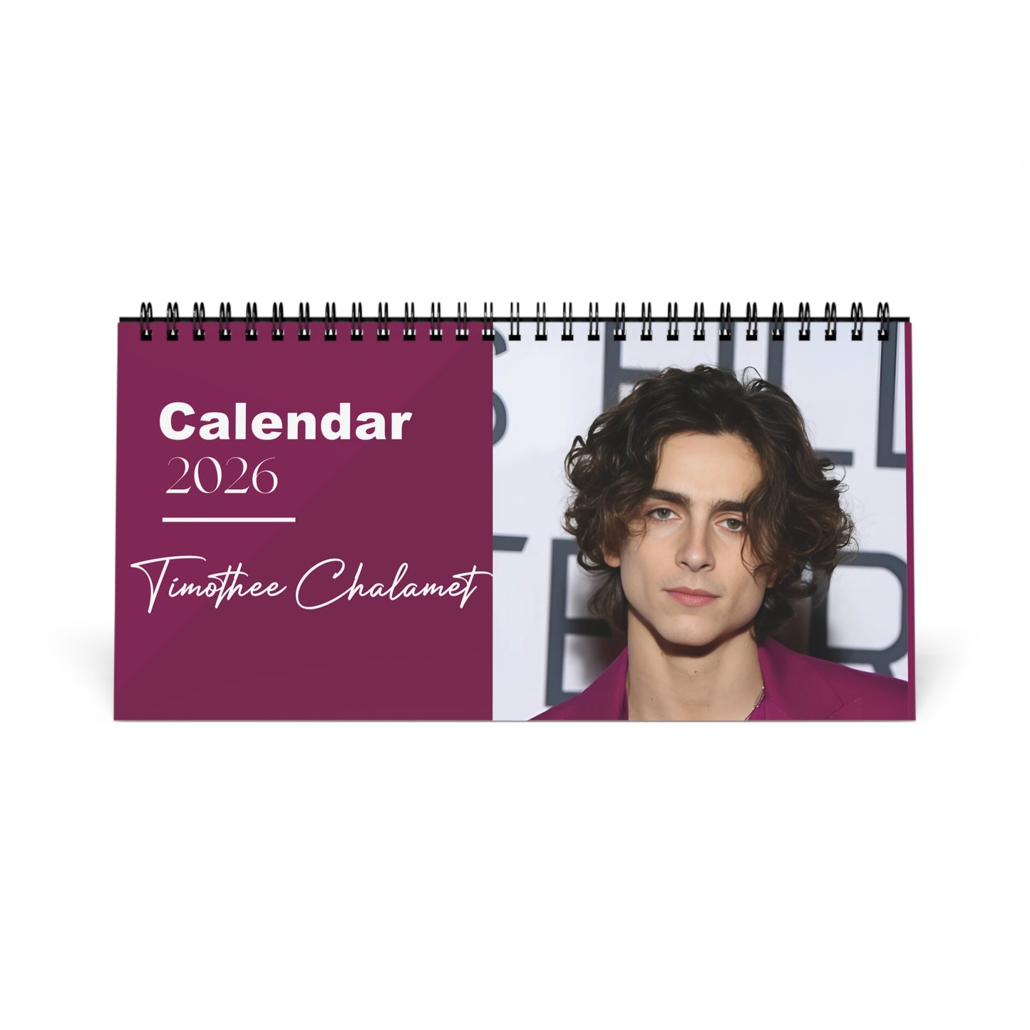 Timothee Chalamet 2026 Desk Calendar | Stylish Celebrity Photo Calendar | Star Fan Gift