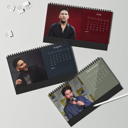 Jon Bernthal 2026 Desk Calendar | Punisher Actor Planner | TV & Movie Star Gift | Frank Castle Calendar | Home Office Decor