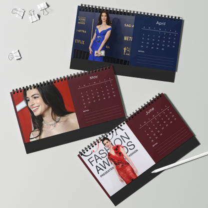 Anne Hathaway 2026 Desk Calendar | Actress Monthly Planner | Anne Hathaway Gift | The Devil Wears Prada Calendar | Office Decor