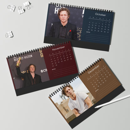 Jeremy Allen White 2026 Desk Calendar | The Bear Actor | Shameless Star | Celebrity Gift | Office Decor