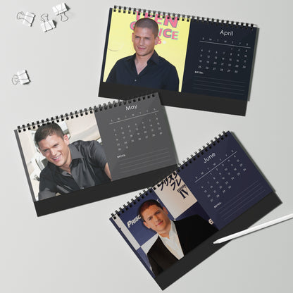 Wentworth Miller 2027 Desk Calendar Vol 1 | Spiral Bound Photo Calendar | Fan Gift