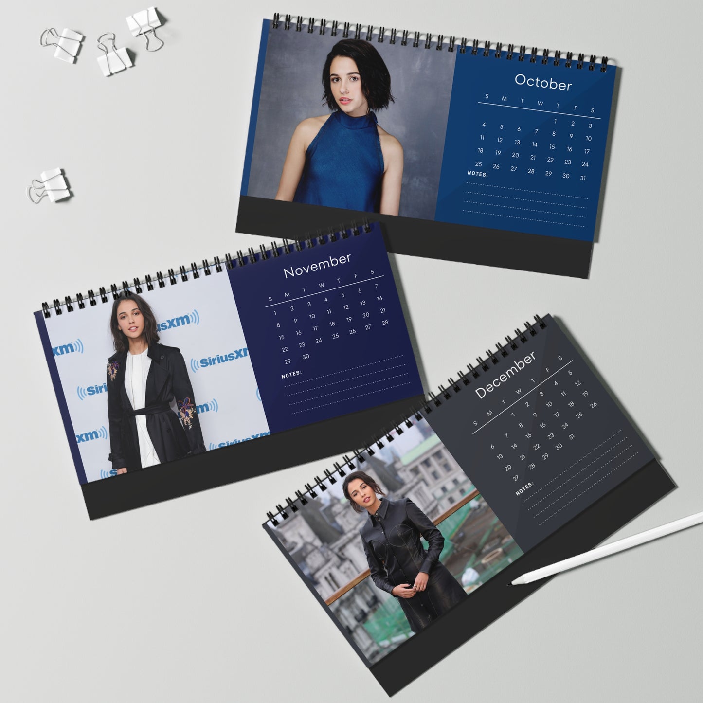 Naomi Scott 2026 Desk Calendar | Premium Spiral Bound Celebrity Photo Calendar | High-Quality Fan Gift & Desk Décor