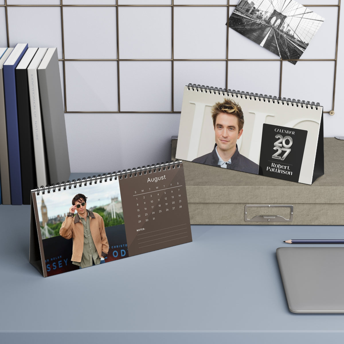 Robert Pattinson 2027 Desk Calendar Vol 2 | Spiral Bound Photo Calendar | Fan Gift