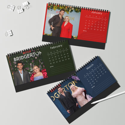 Nicola Coughlan & Luke Newton 2026 Desk Calendar | Premium Spiral Bound Celebrity Photo Calendar | Collectible Fan Gift | Stylish Desk