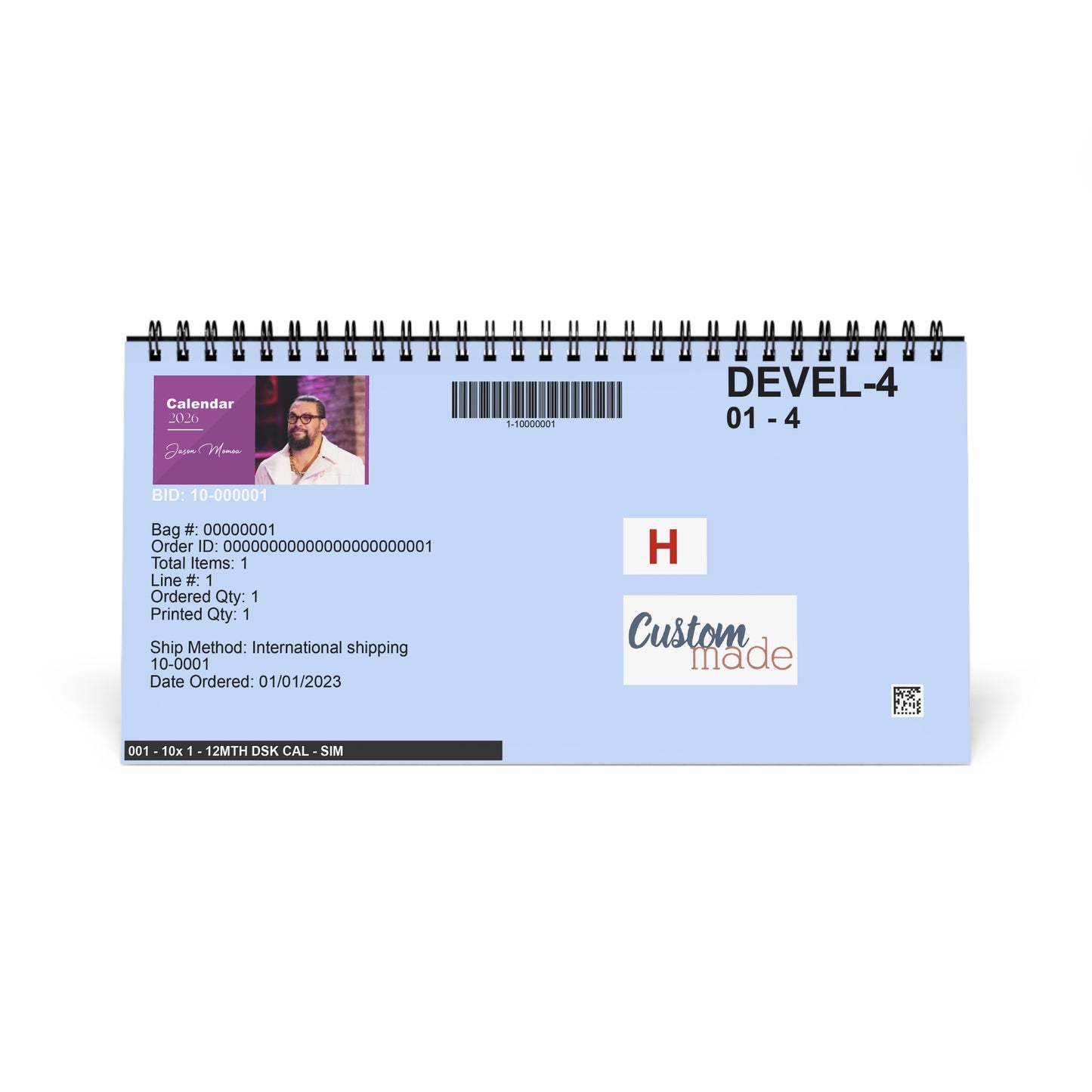 Jason Momoa 2026 Desk Calendar | Aquaman & Game of Thrones Actor | Celebrity Gift | Office Decor