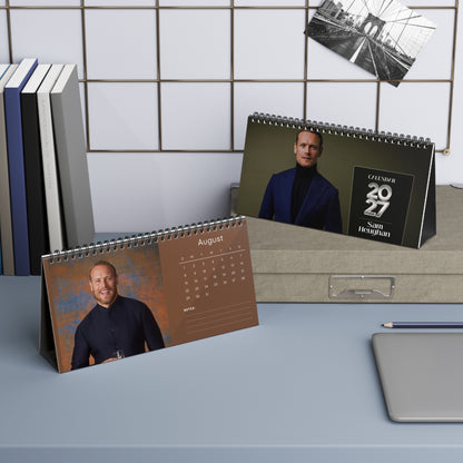 Sam Heughan 2027 Desk Calendar Vol 2 | Spiral Bound Photo Calendar | Fan Gift