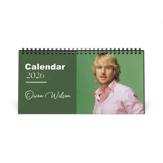 Owen Wilson 2025 Desk Calendar | Actor Monthly Planner | Owen Wilson Gift | Wedding Crashers Calendar | Office Decor