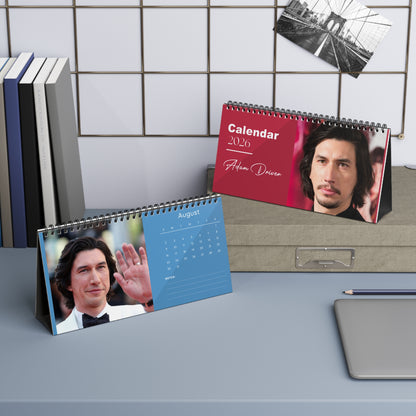 Adam Driver 2026 Desk Calendar | Premium Spiral Bound Celebrity Photo Calendar | High Quality Collectible Gift for Fans & Desk Décor