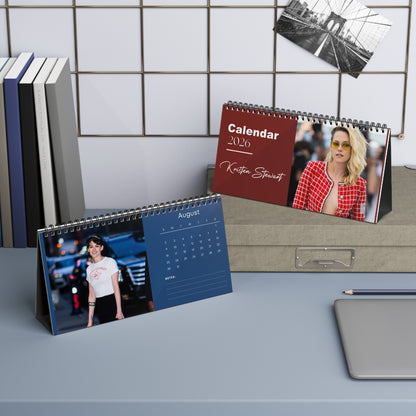Kristen Stewart 2026 Desk Calendar | Premium Spiral Bound Celebrity Photo Calendar | High-Quality Fan Gift & Desk Décor