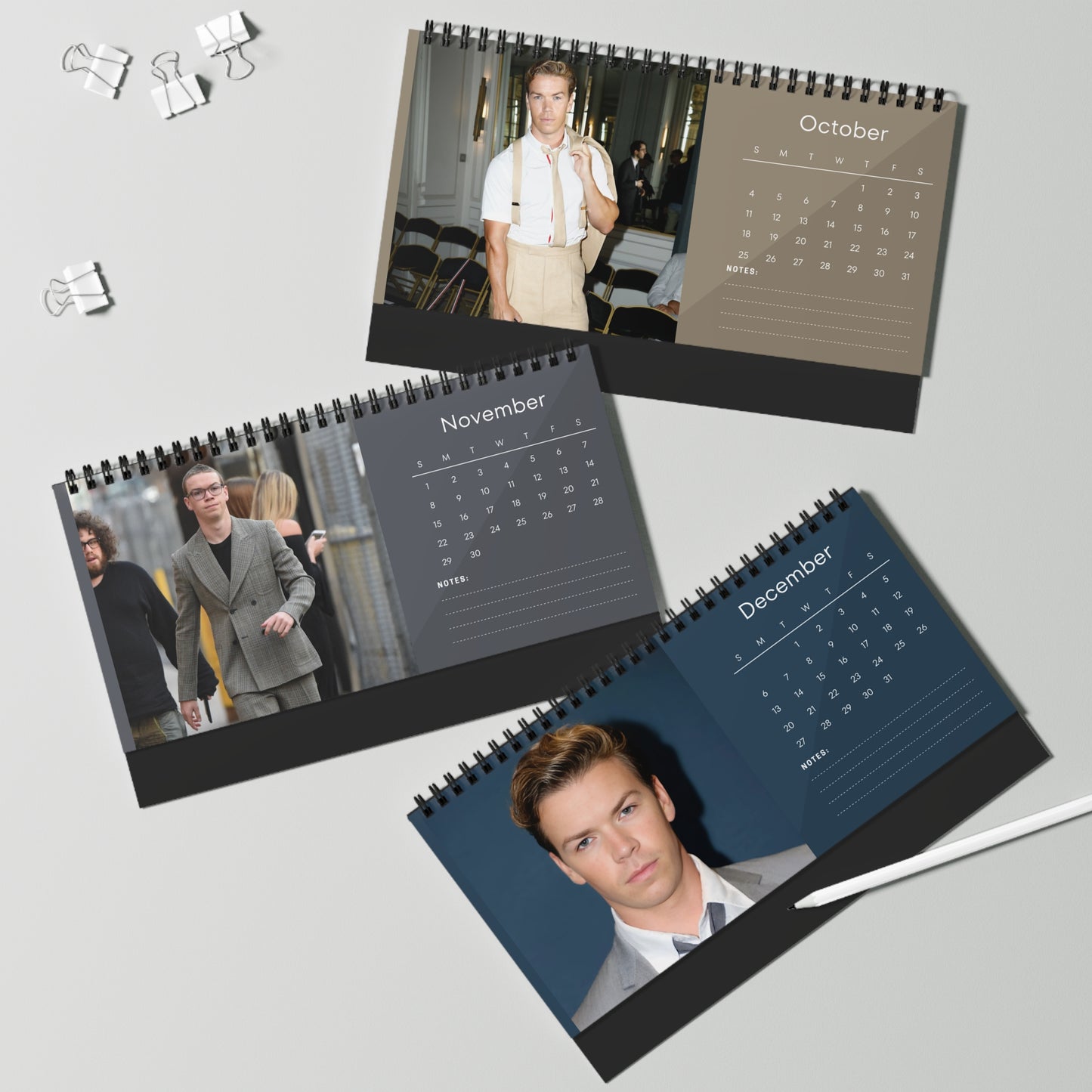 Will Poulter 2026 Desk Calendar |  Star Calendar | Actor Gift for Fans