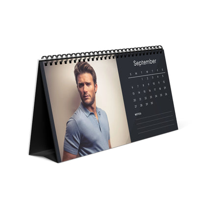 Scott Eastwood 2026 Desk Calendar | Premium Spiral Bound Celebrity Photo Calendar | High-Quality Fan Gift & Desk Décor