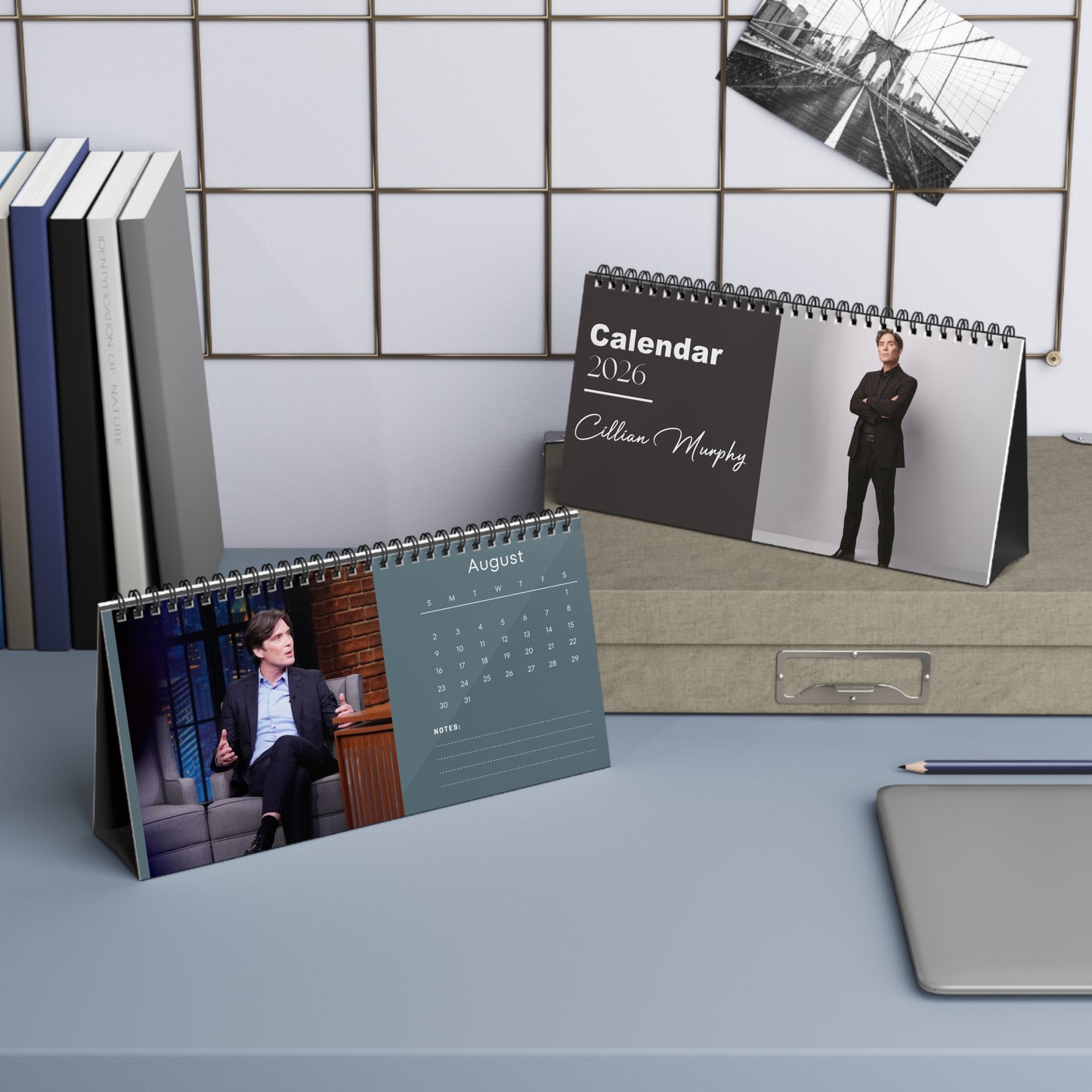 Cillian Murphy 2026 Desk Calendar |  Actor Gift | Office Decor