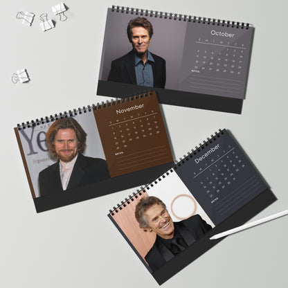 Willem Dafoe 2026 Desk Calendar | Hollywood Legend | Actor Gift for Movie Fans