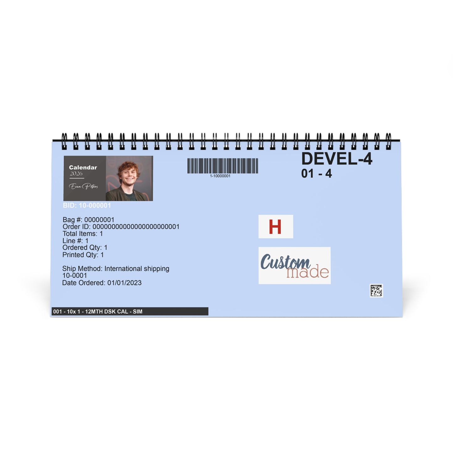 Evan Peters 2026 Desk Calendar |  Celebrity Gift | Office Decor