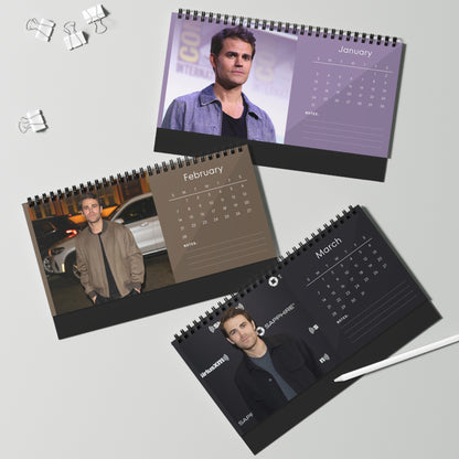 Paul Wesley 2027 Desk Calendar Vol 1 | Spiral Bound Photo Calendar | Fan Gift