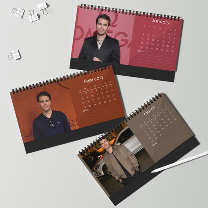 Paul Wesley 2026 Desk Calendar |Premium Spiral Bound Celebrity Photo Calendar | Perfect Fan Gift & Desk Décor