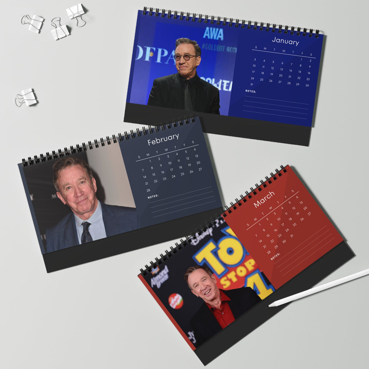 Tim Allen 2027 Desk Calendar Vol 1 | Spiral Bound Photo Calendar | Fan Gift