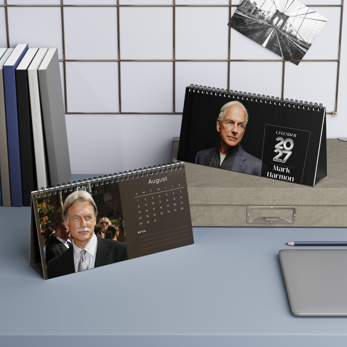 Mark Harmon 2027 Desk Calendar Vol 1 | Spiral Bound Photo Calendar | Fan Gift