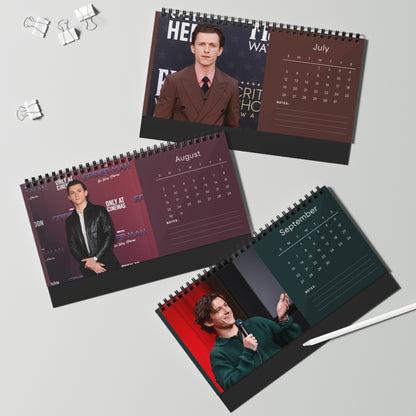 Tom Holland 2026 Desk Calendar |  Star Photo Calendar | Actor Gift for Fans