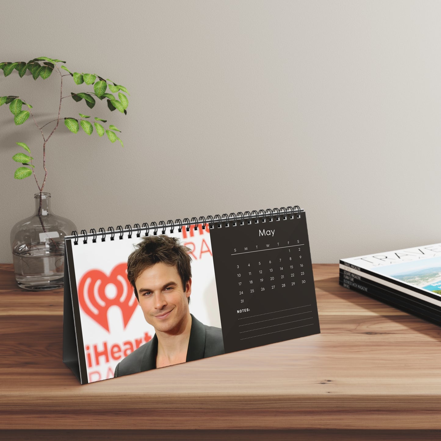 Ian Somerhalder 2026 Desk Calendar |  Celebrity Gift | Office Decor