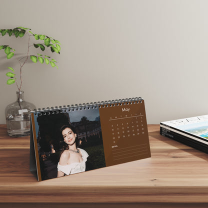 Anne Hathaway 2026 Desk Calendar | Premium Celebrity Photo Calendar | Elegant Collectible Gift for Fans | Stylish Spiral Bound Desk Décor
