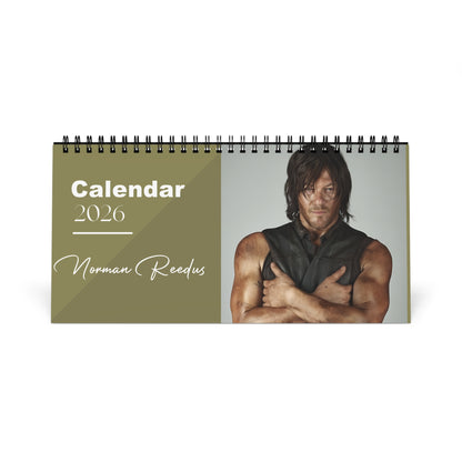 Norman Reedus 2026 Desk Calendar |  Premium Spiral Bound Celebrity Photo Calendar | High-Quality Fan Gift & Desk Décor