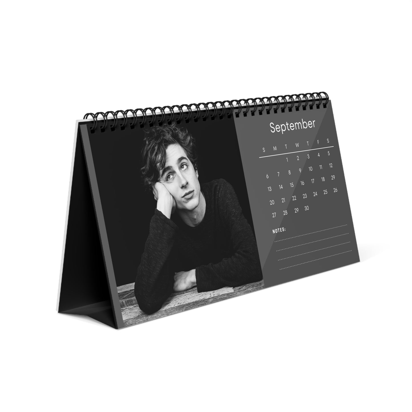 Timothée Chalamet 2026 Desk Calendar | Premium Spiral Bound Celebrity Photo Calendar | Collectible Fan Gift | Stylish Desk & Office Décor