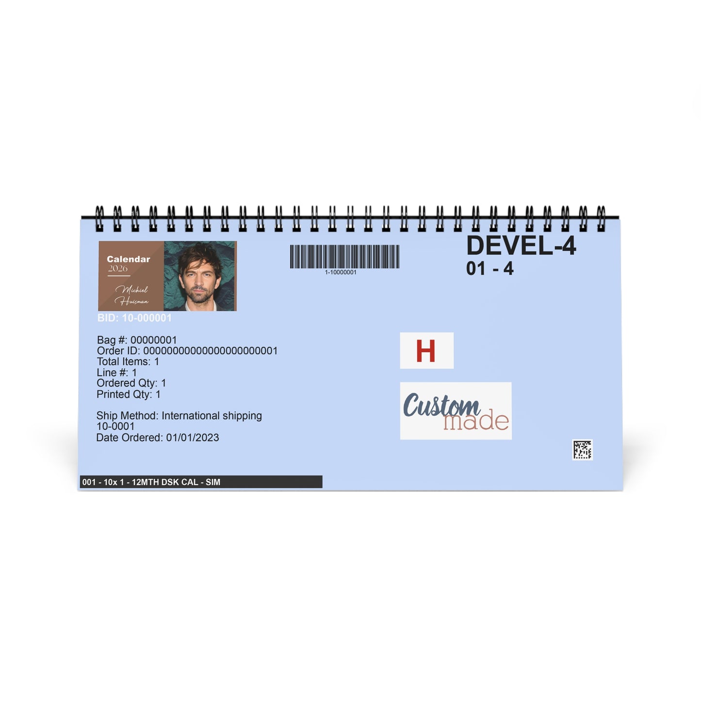 Michiel Huisman 2026 Desk Calendar | Premium Spiral Bound Celebrity Photo Calendar | Elegant Collectible Gift for Fans & Desk Décor
