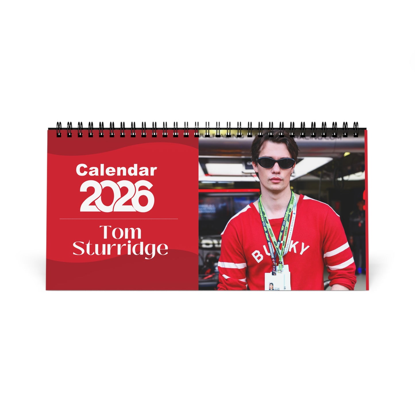 Nicholas Galitzine 2026 Desk Calendar | Celebrity Spiral Bound Photo Calendar | Fan Collectible Gift | Stylish Desk & Office Décor