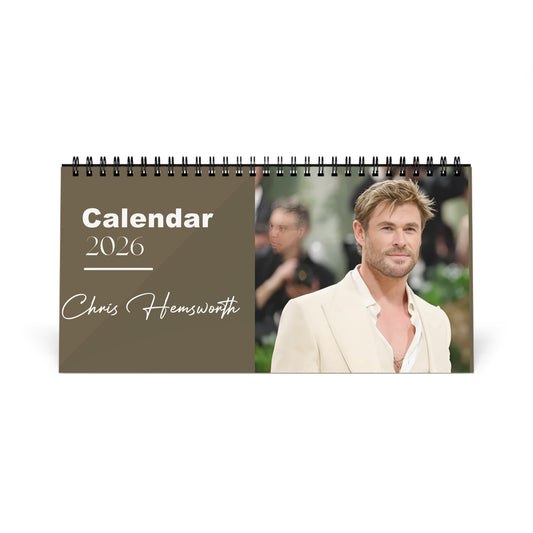 Chris Hemsworth 2026 Desk Calendar |  Celebrity Gift | Office Decor