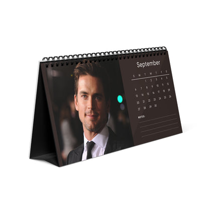 Matt Bomer 2026 Desk Calendar | Premium Spiral Bound Celebrity Photo Calendar | Collectible Fan Gift | Stylish Desk & Office Décor