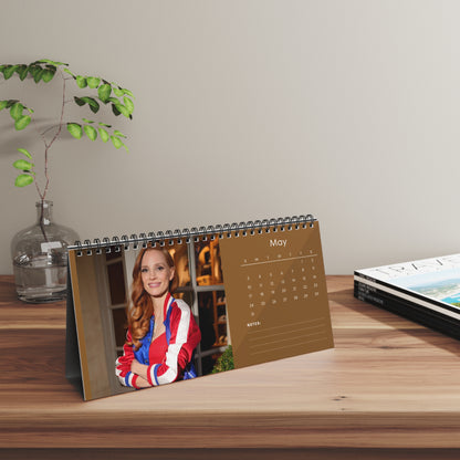 Jessica Chastain 2026 Desk Calendar | Premium Spiral Bound Celebrity Photo Calendar | High-Quality Fan Gift & Desk Décor