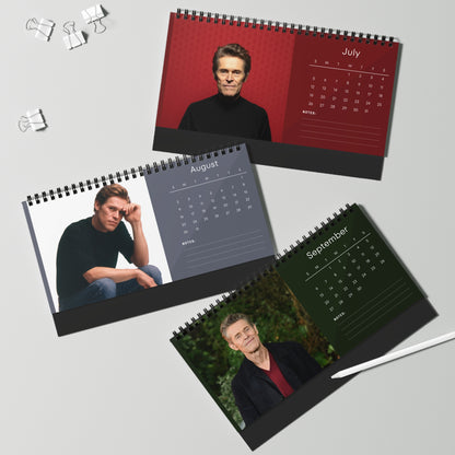 Willem Dafoe 2026 Desk Calendar | Premium Spiral Bound Celebrity Photo Calendar | High-Quality Fan Gift & Desk Décor