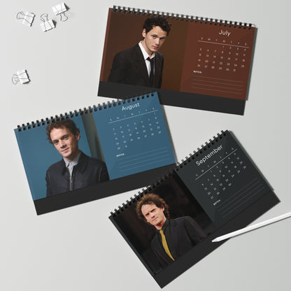 Anton Yelchin 2026 Desk Calendar | Premium Celebrity Photo Calendar for Fans | Stylish Spiral Bound Collectible Desk Décor