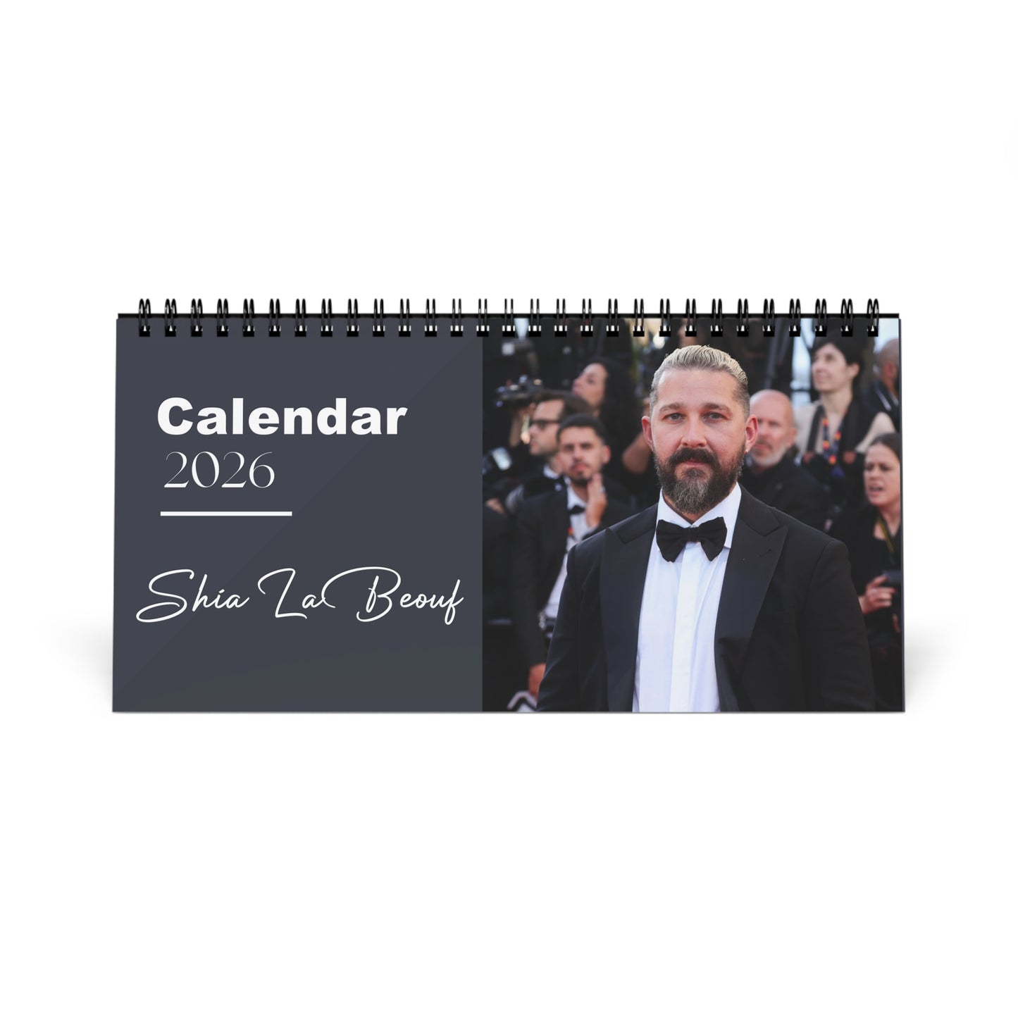 Shia LaBeouf 2026 Desk Calendar | Celebrity Photo Calendar | Hollywood Actor | Stylish Desk Accessory & Fan Gift